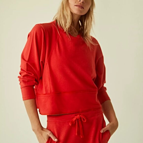 FP Movement by Free People Tops - FP MOVEMENT where the wind blows sweatshirt in red (M)
